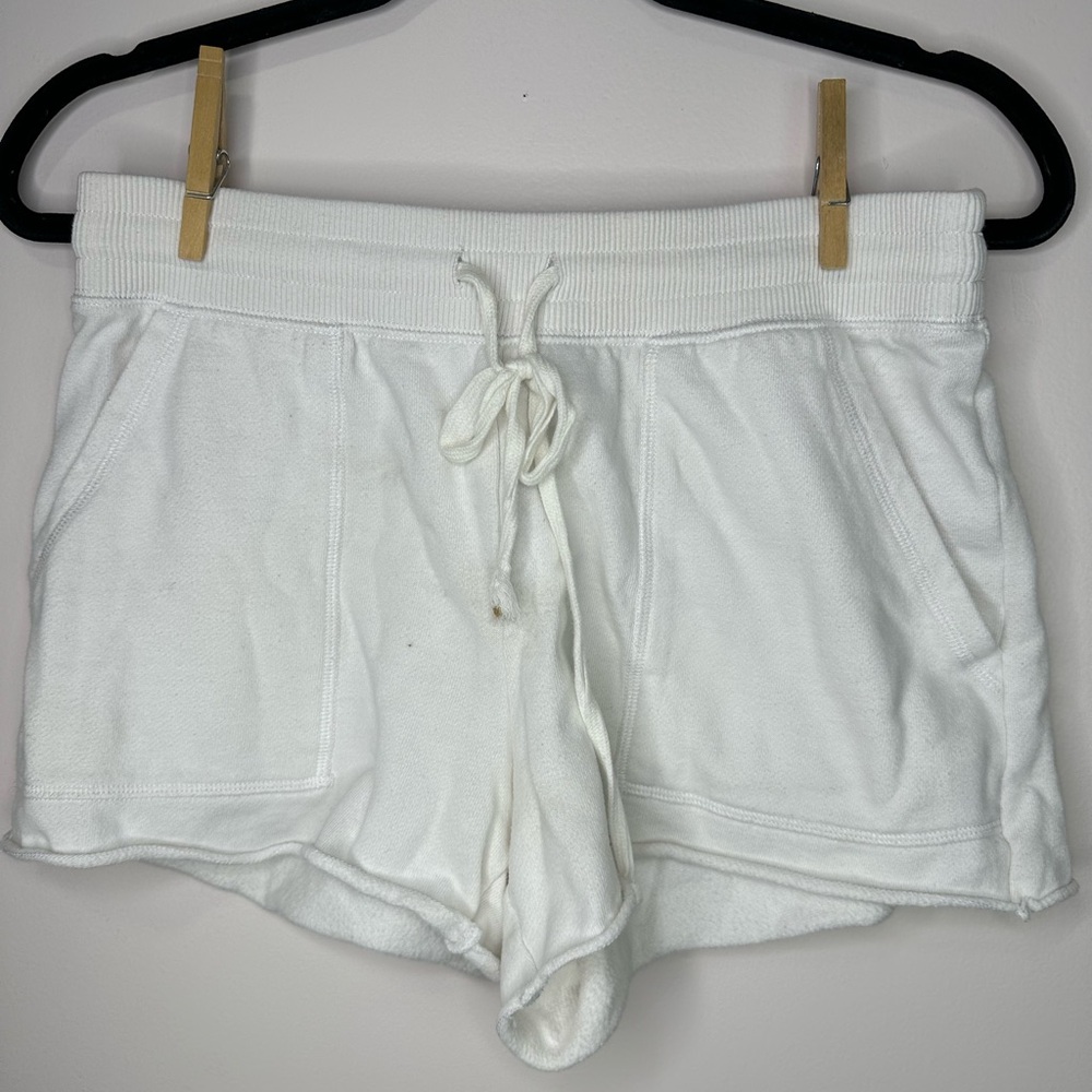 aerie White Drawstring Lounge Shorts small